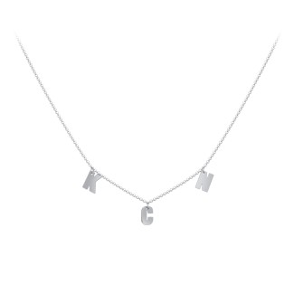 Initial Necklace with 3 Letters - Modern