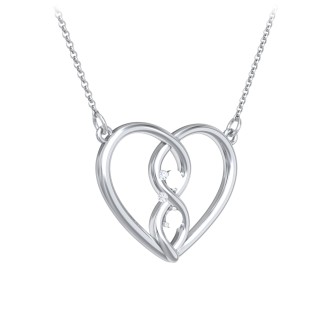 Entwined Infinity Heart Necklace